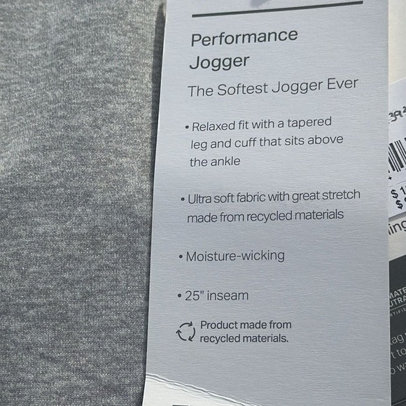 VUORI Performance Jogger  DreamKnit Joggers PALE GREY HEATHER SIZE XS NWT - Picture 3 of 5